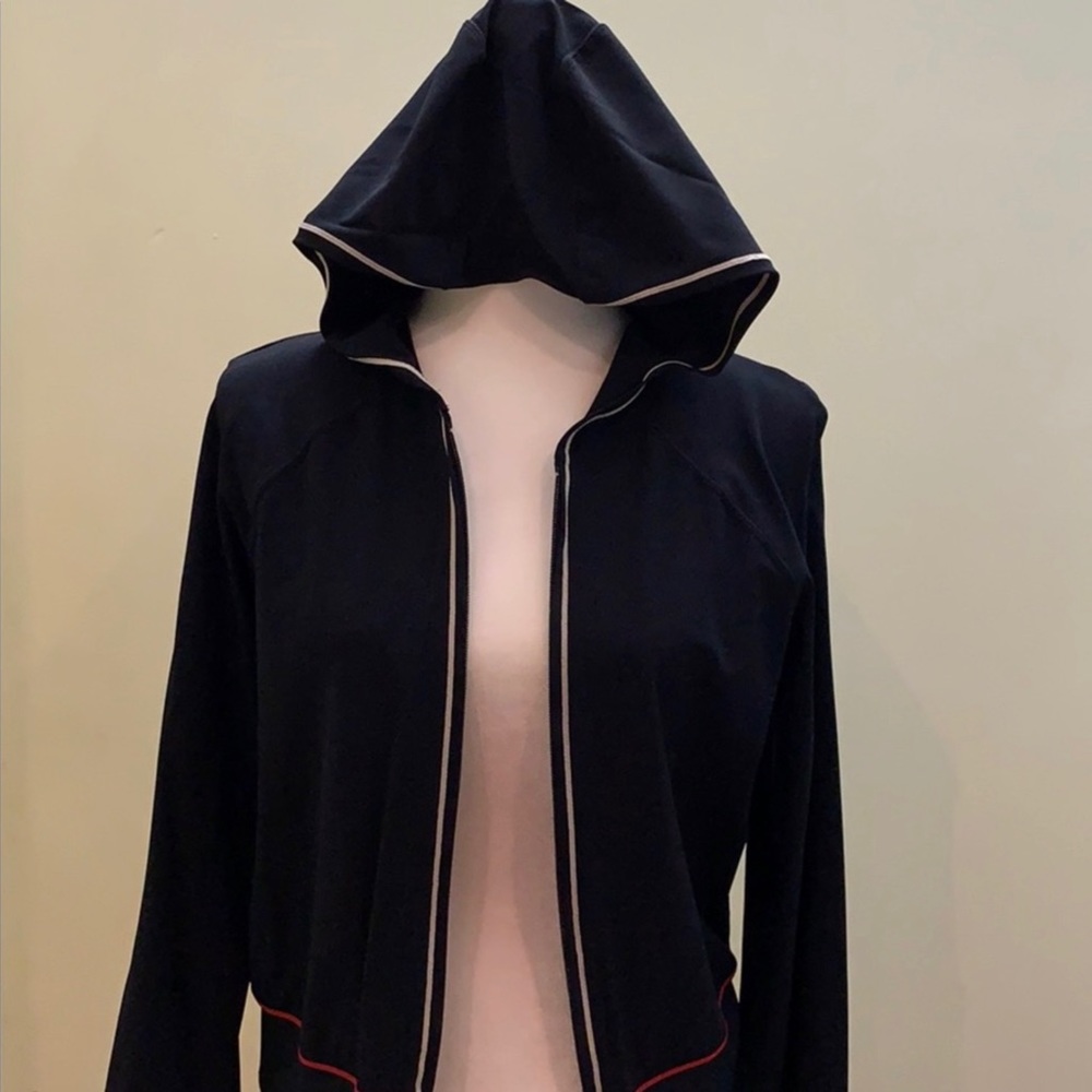 Auth prada windbreaker lightweight hooded jacket